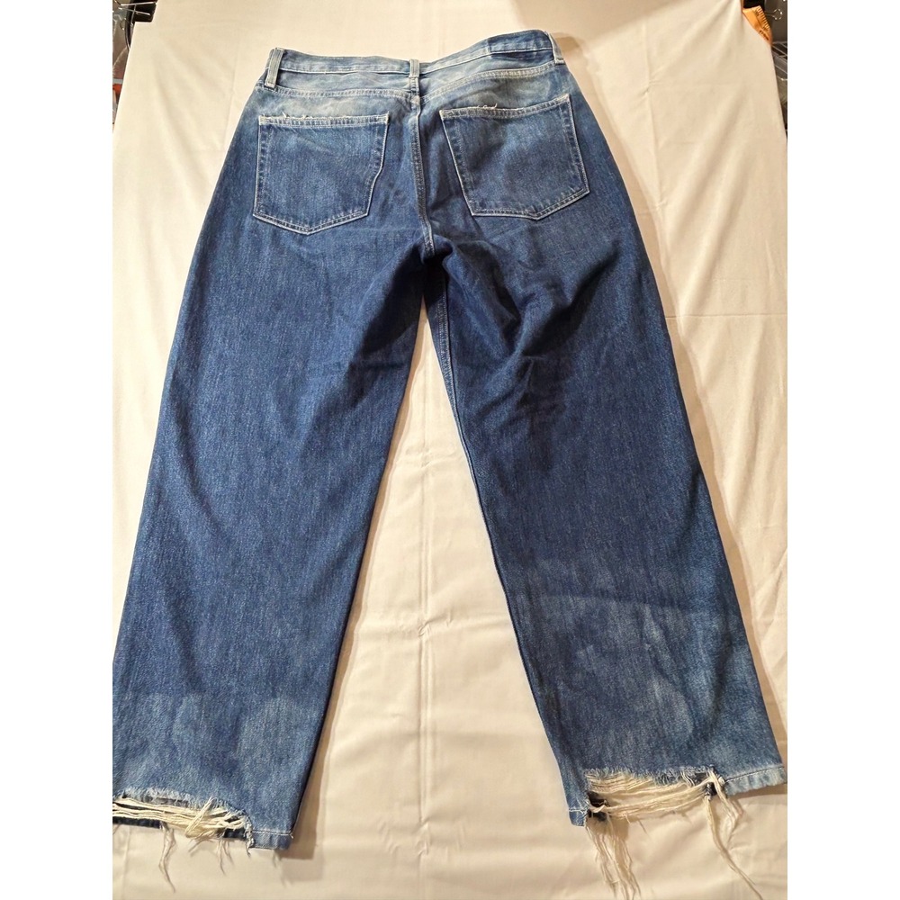 Etica Tyler Vintage Straight Leg Jeans Blue Distressed Organic Cotton Size 32